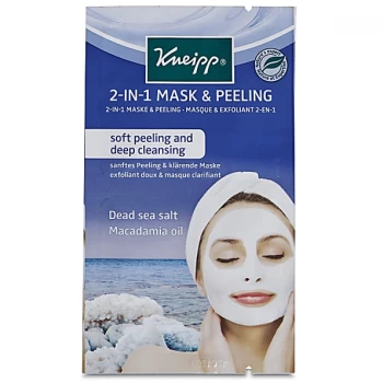 image of Kneipp 2 in 1 Mask and Peeling (Dead Sea Salt & Macadamia Oil) 2 x 8ml