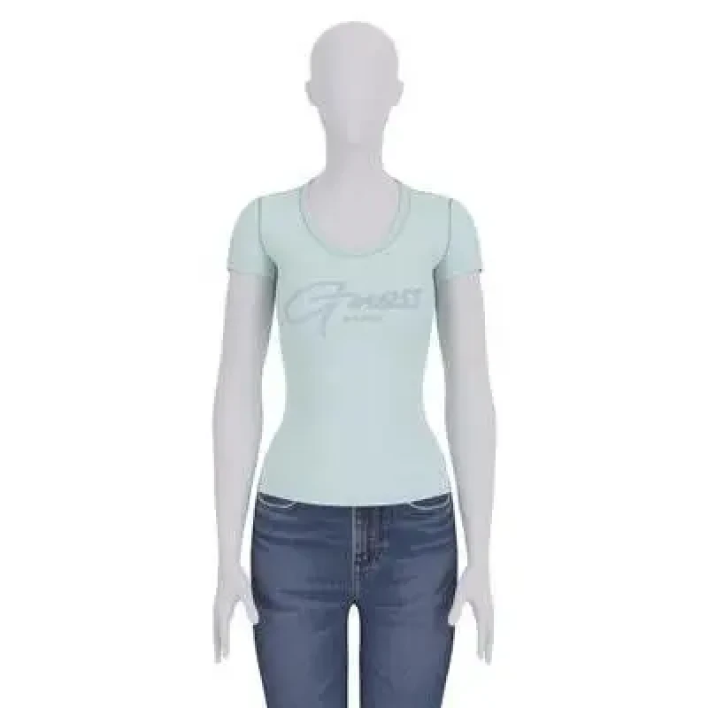 Image of Guess Womens T-Shirt Guess CN Script Noir Female XS