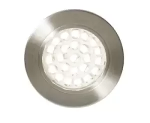 Image of Forum Lighting 1.5W Culina Pozza Recessed Under Cabinet Lights Brushed Satin Nickel 6000K - CUL-25217