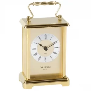 Image of WILLIAM WIDDOP Golden Aluminium Carriage Clock