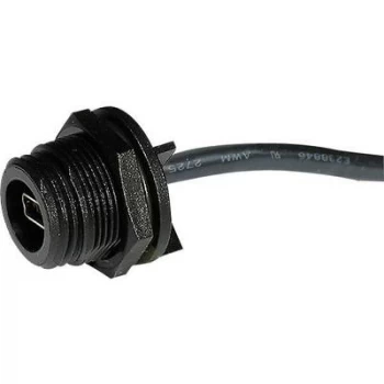 Image of Bulgin PX0446 Mini USB B panel mounted Coupler 2.0 IP68 Socket build in Pin connection