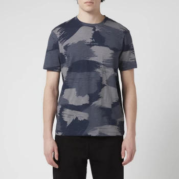 Image of Armani Exchange Mens Paint Camo T-Shirt - Navy - M