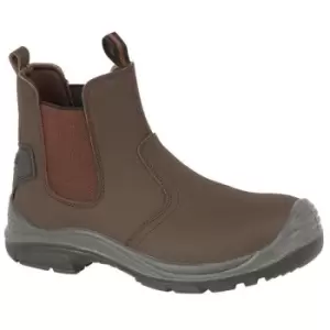 Image of Grafters Steel Toe Safety Dealer Boots (6.5 UK) (Brown) - Brown