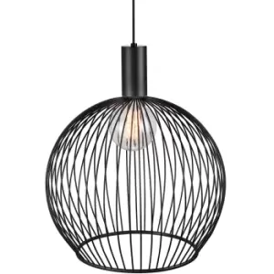 Image of Aver 50cm Wire Frame Pendant Ceiling Light Black, E27