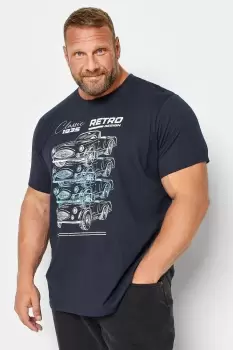 image of Retro Car Print T-Shirt