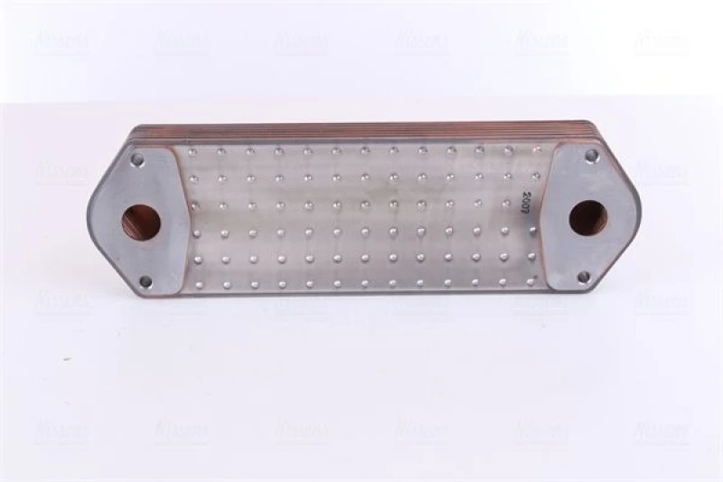 Image of NISSENS 90715 Oil Cooler without gaskets/seals, without filter Steel Oil Cooler,engine oil (469)