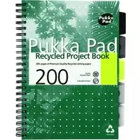 Image of Pukka Pukka Recycled Project Book A4 Wirebound 200 Pages Recycled...