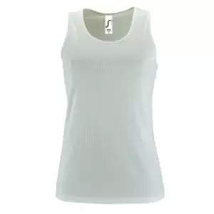 Image of SOLS Womens/Ladies Sporty Performance Sleeveless Tank Top (XS) (White)