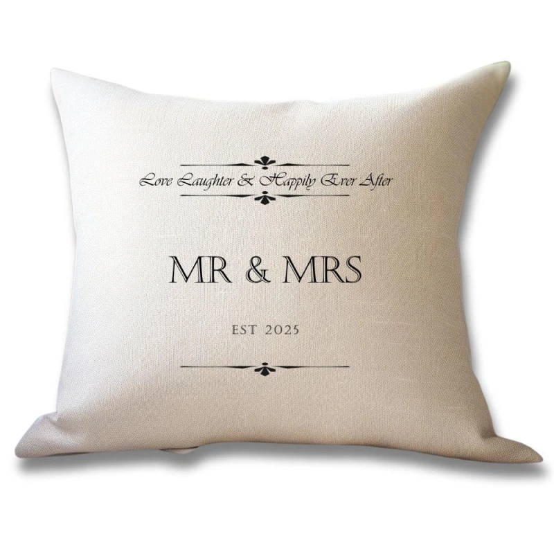 Image of Aye Do Gifts Love Laughter Wedding Cushion 7626-LCU Cream unisex One Size