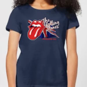 Image of Rolling Stones Lick The Flag Womens T-Shirt - Navy - L
