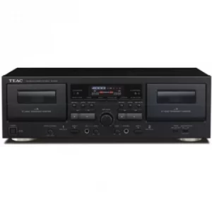 image of Teac W1200 Twin Cassette Deck with Microphone Mixing and USB Output