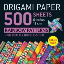 Image of Origami Paper 500 sheets Rainbow Patterns 6" (15 cm)