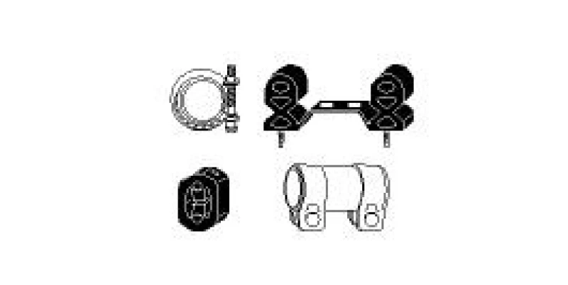 Image of Mounting Kit, catalytic converter HJS 82 21 3161