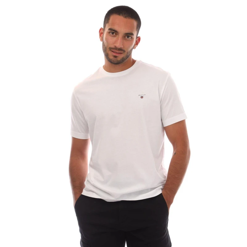 Image of Gant Embroidered Original Shield T-Shirt White male XL