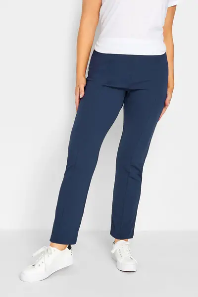 image of M&Co Tapered Trousers Mid Navy