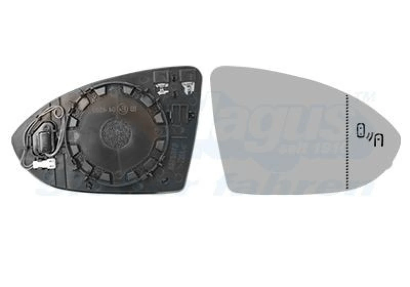 Image of VAN WEZEL Wing mirror glass VAN WEZEL 5775836