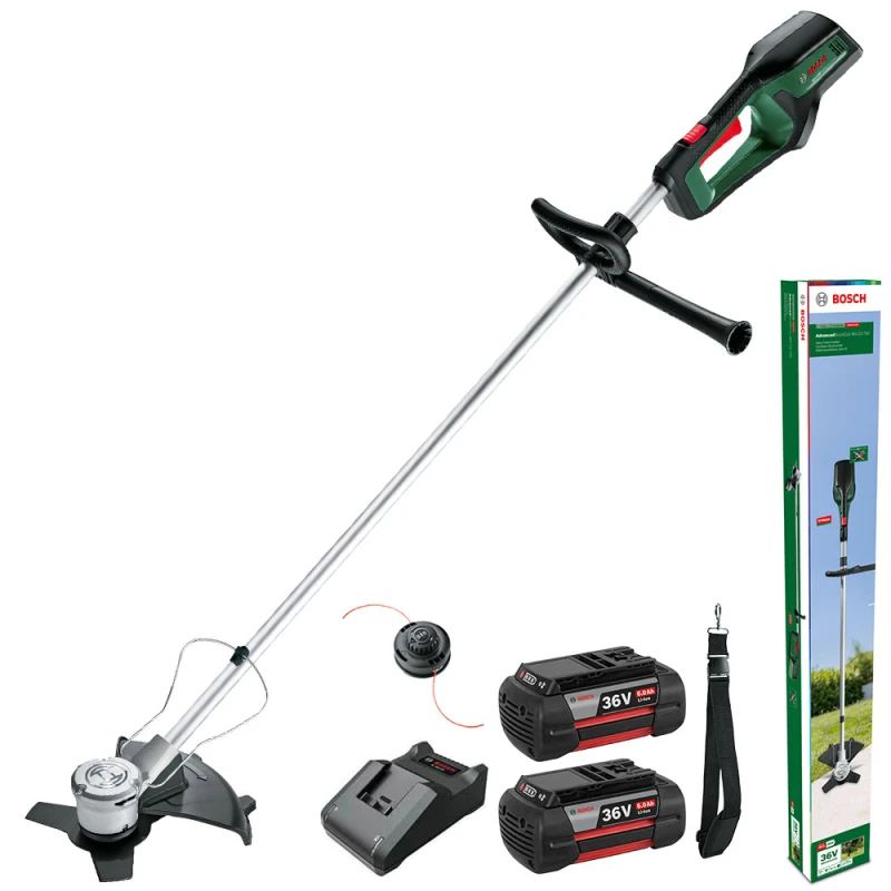Image of Bosch ADVANCEDBRUSHCUT 36V-23-750 36v Cordless Brush Cutter 230mm 2 x 6ah Li-ion Battery Charger ADVANCEDBRUSHCUT 36V-23-750