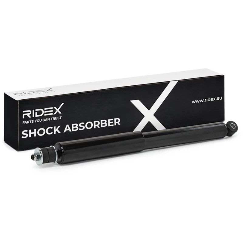 Image of RIDEX 854S0374 Shock absorber Rear Axle, Gas Pressure, Suspension Strut, Bottom eye Shock Absorber (854)
