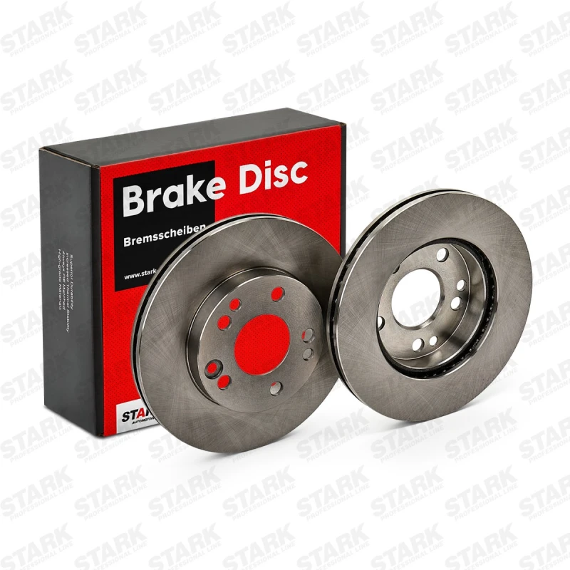 Image of STARK SKBD-0022702 Brake disc Front Axle, Vented, Cast Iron, Uncoated, Untreated, without bolts/screws Cast Iron Brake Disc (82)