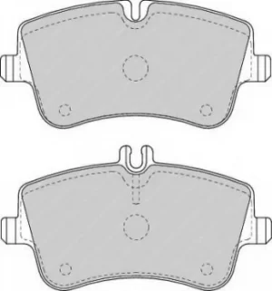 Image of Ferodo FDB1428 Brake Pad Set Front Axle Premier Car