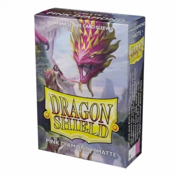 Image of Dragon Shield Matte Pink Diamond Japanese Size Card Sleeves - 60 Sleeves