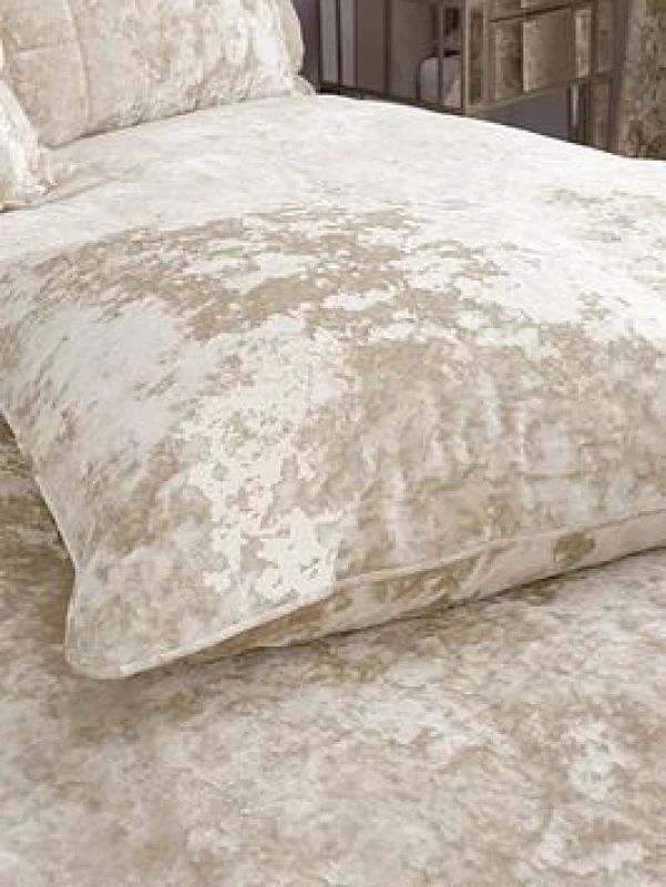 Image of Catherine Lansfield Downstairs Living Crushed Velvet 55X55Cm Cushion Blush Pink