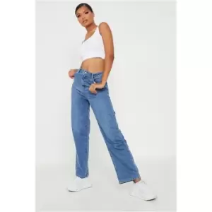 I Saw It First Mid Wash Baggy 90'S Jeans - Blue