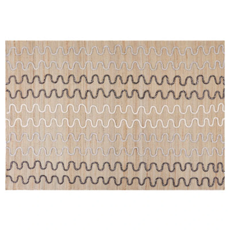 Image of Beliani Rug Sogut Beige 140 X 200 Cm Jute