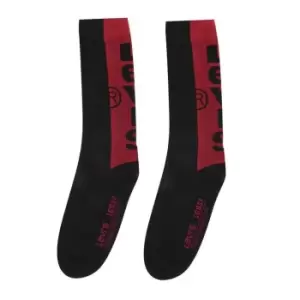 image of Levis 2 Pack Tab Logo Crew Socks - Multi