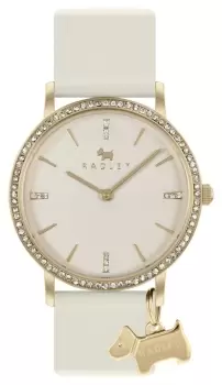 image of Radley RY21476 Raydon Street White Strap Crystal Set Womens Watch