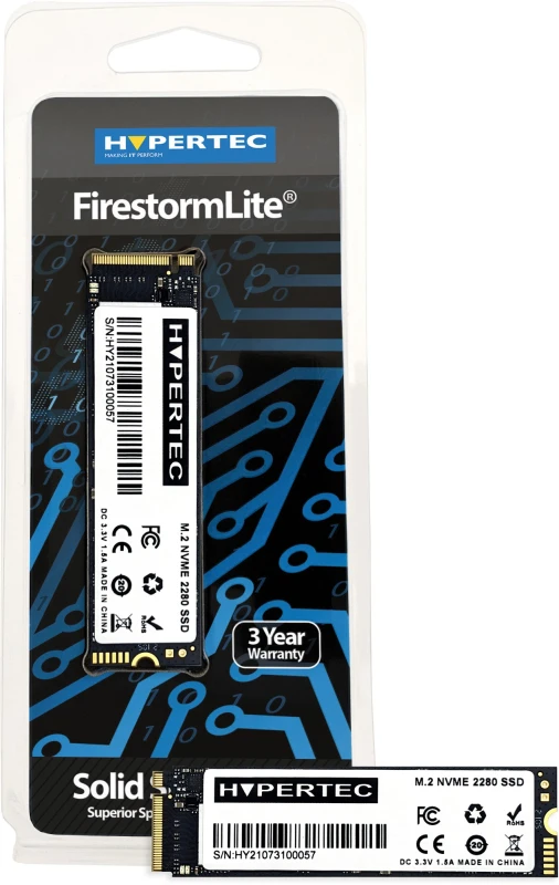 Image of Hypertec FirestormLite 2TB M.2 PCIe Gen3 x4 Internal SSD SSDM22000M2280FS-L
