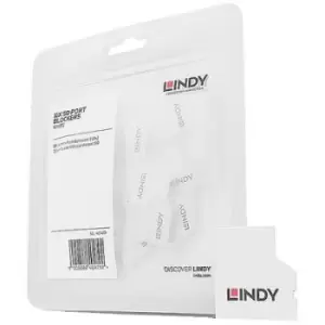 Image of LINDY SD socket lock 40479 10 Piece set White no keys 40479
