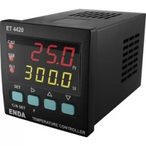 image of Enda ET4420-230 PID Temperature controller Pt100, J, K, T, S, R 2 A relay, SSR (L x W x H) 94 x 48 x 48 mm