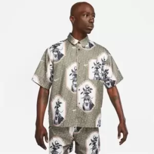 Image of Nike Nigeria Button Shirt 2023 Adults - Green