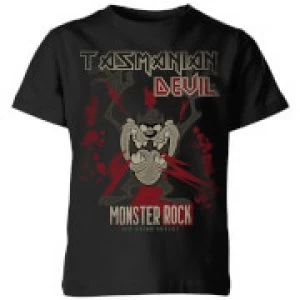 Image of Looney Tunes Tasmanian Devil Monster Rock Kids T-Shirt - Black - 11-12 Years