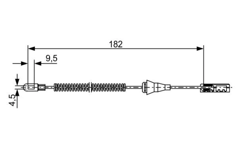 Image of Bosch 1 987 482 449 Brake Cable 182mm Cable,parking brake (124)