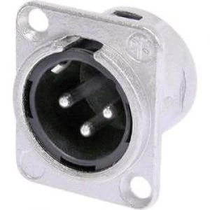 Image of XLR connector Sleeve plug straight pins Number of pins 3 Silver Neutrik NC3MDL1