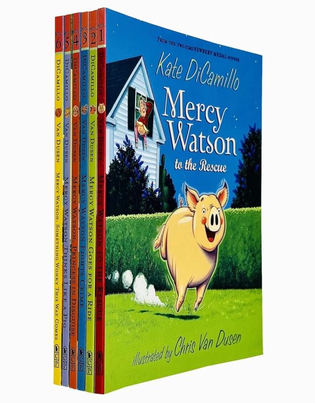 Image of Mercy Watson Series 6 Book Set Kate DiCamillo Heartwarming Animal Adventures For Young Readers Walker ltd Books