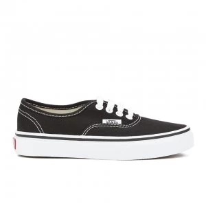 Image of Vans Kids Authentic Trainers - Black/True White - UK 10 Kids - Black