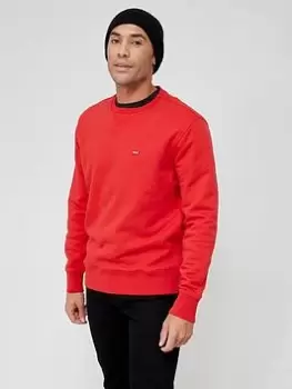 Image of Levis New Original Small Logo Crew Neck Sweatshirt - Red, Size 2XL, Men