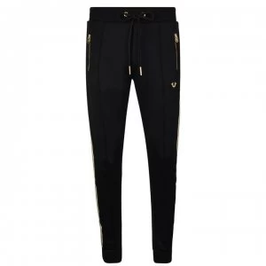 Image of True Religion Stripe Jogging Bottoms - Black/Gold 101
