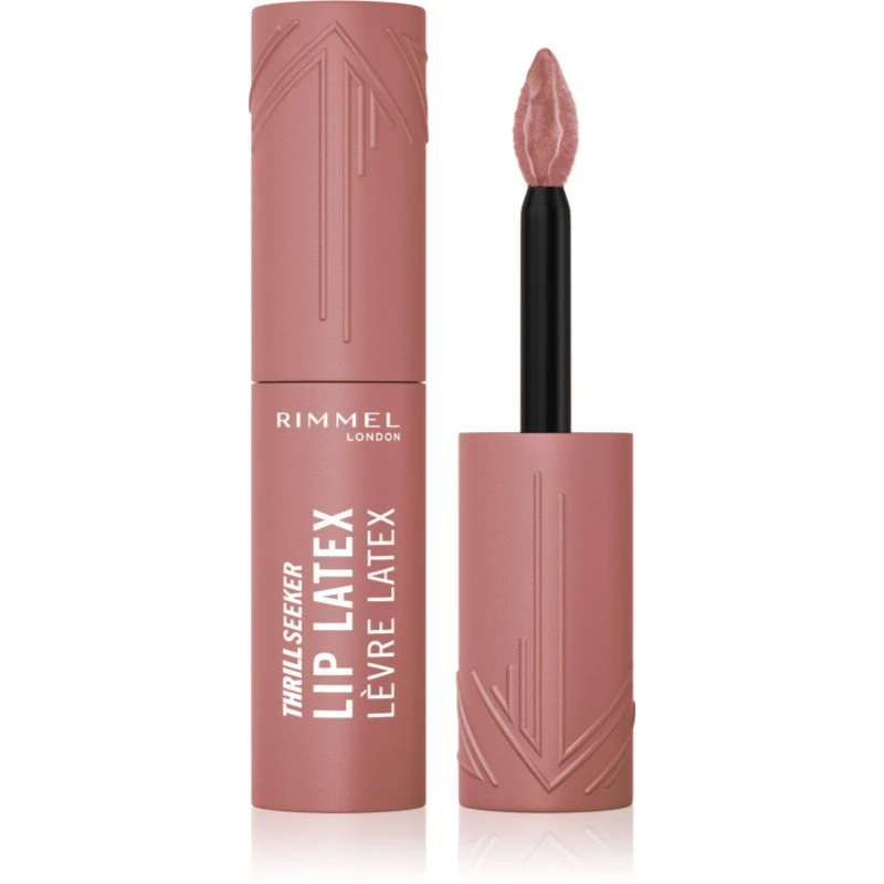 Image of Rimmel Thrill Seeker Lip Latex liquid lipstick shade 550 Cappuccino 6 ml