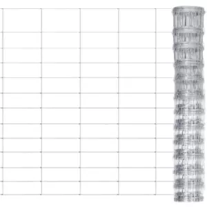 Image of Garden Fence Galvanised Steel 50x1.25 m Silver Vidaxl Silver