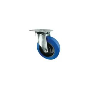 Image of Atlas Workholders Swivel Plate 160mm Blue Rubber Tyre