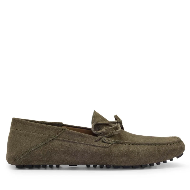 Image of Boss Driver Moccasin Shoes Green male UK 6