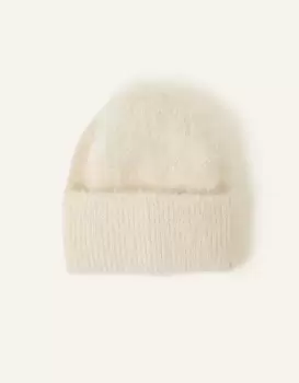 image of Accessorize Womens Fluffy Beanie Natural