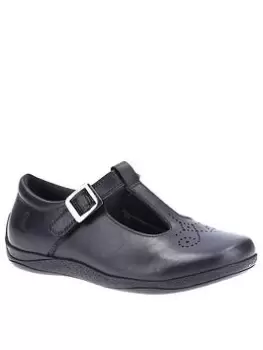 Image of Hush Puppies Eliza Senior School Shoes - Black, Size 4 Older