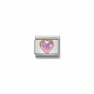 Image of Nomination Composable Classic HEART FACETED CZ In Steel And Jewellery