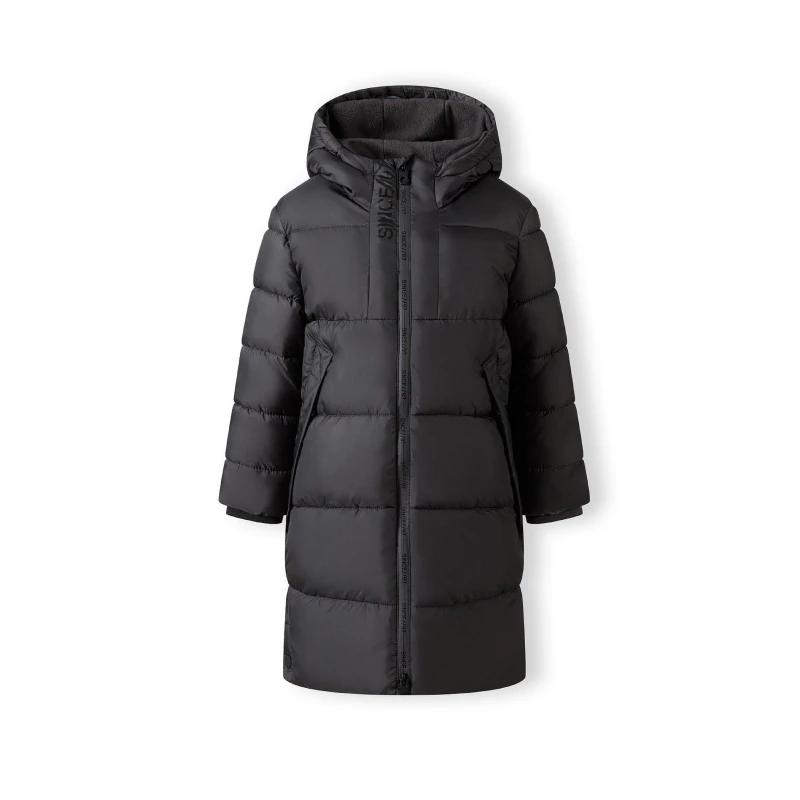 Image of Minoti Boys long coat two-way zip grey Charcoal male 2-3 Yrs
