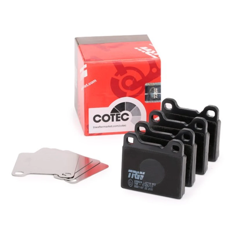 Image of TRW GDB1160 Brake pad set not prepared for wear warning indicator Brake Pad Set,disc brake (402)